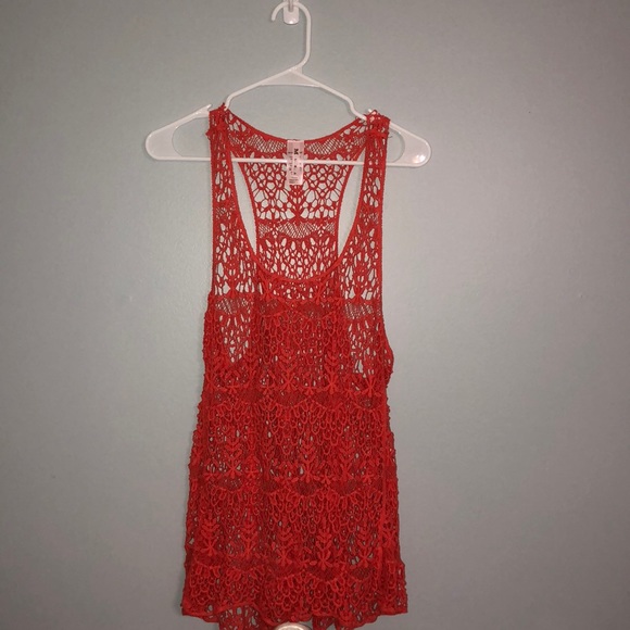 Orange Crotchet tank top - Picture 1 of 3